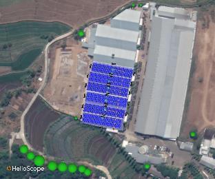 Simulated rooftop solar layout design