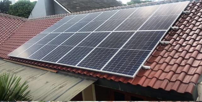 Rooftop solar PV on a residential tile roof